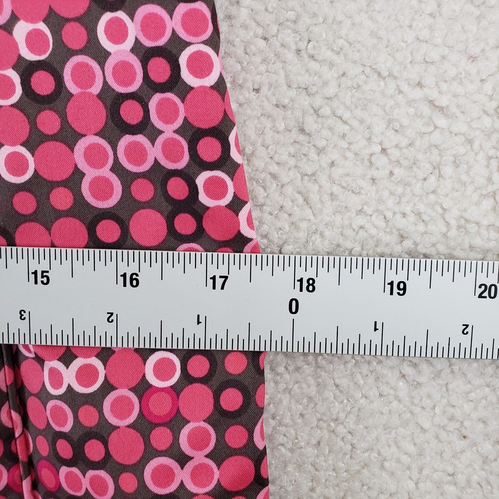 Sigrid Olsen Coat Womens 6 Brown Pink Circle Print Stretch Retro Longline Jacket - Picture 8 of 11